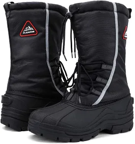 Aleader Men's Ankle Strap Winter Snow Boots
